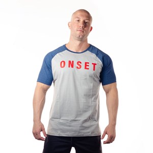 Camisa Onset Fitness Raglan - Grey/Red
