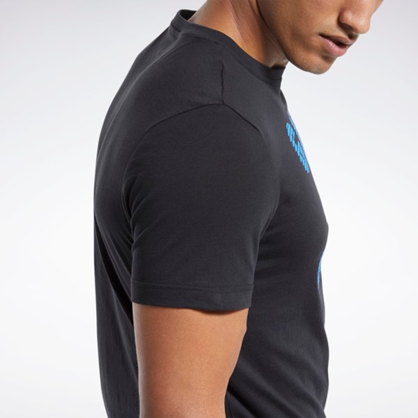 Boda insondable Mansedumbre Camisa Reebok Graphic Short Sleeve Tee - Black | Onset Fitness
