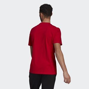 Camiseta Adidas Essentials Big Logo - Red/White