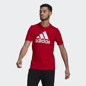 Camiseta Adidas Essentials Big Logo - Red/White
