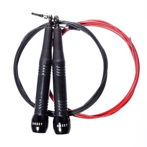 Corda de Pular Speed Rope Onset Fitness Competition - Black/Red
