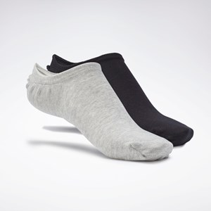 Meia Reebok Active Foundation Invisible Socks 3 Pairs - White/Dark Grey Heather/Black